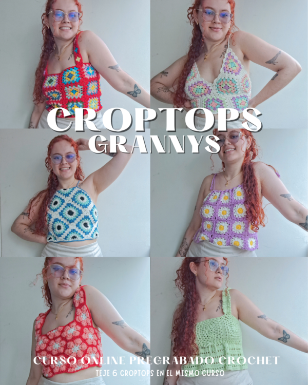 CURSO CROPTOPS GRANNYS CROCHET