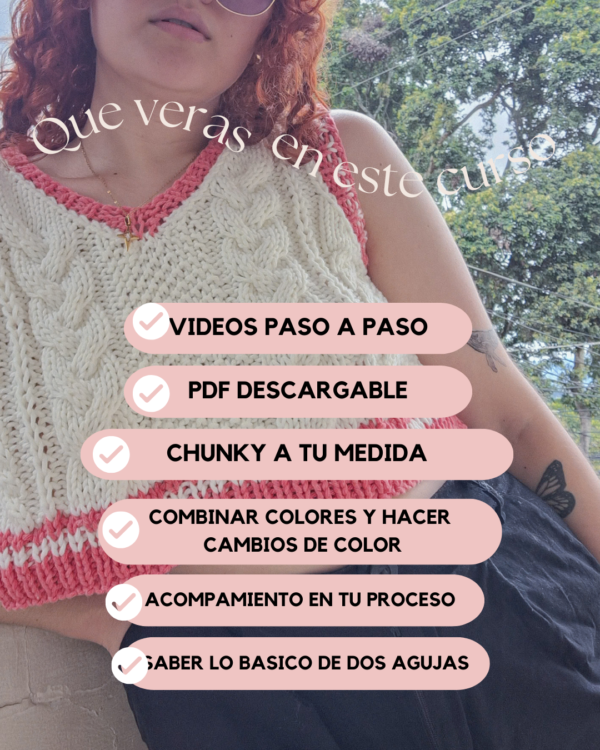 CURSO CHALECO CHUNKY SINTONIA - Imagen 4