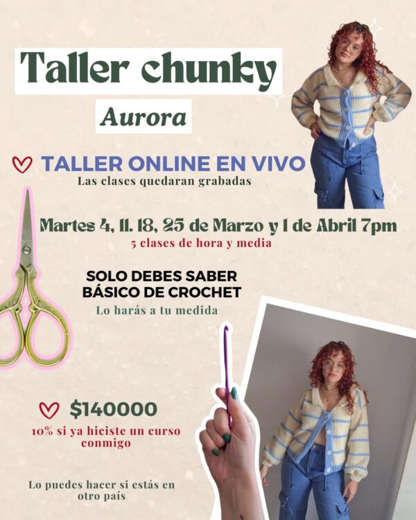Taller Chunky Aurora - Crochet - Imagen 2